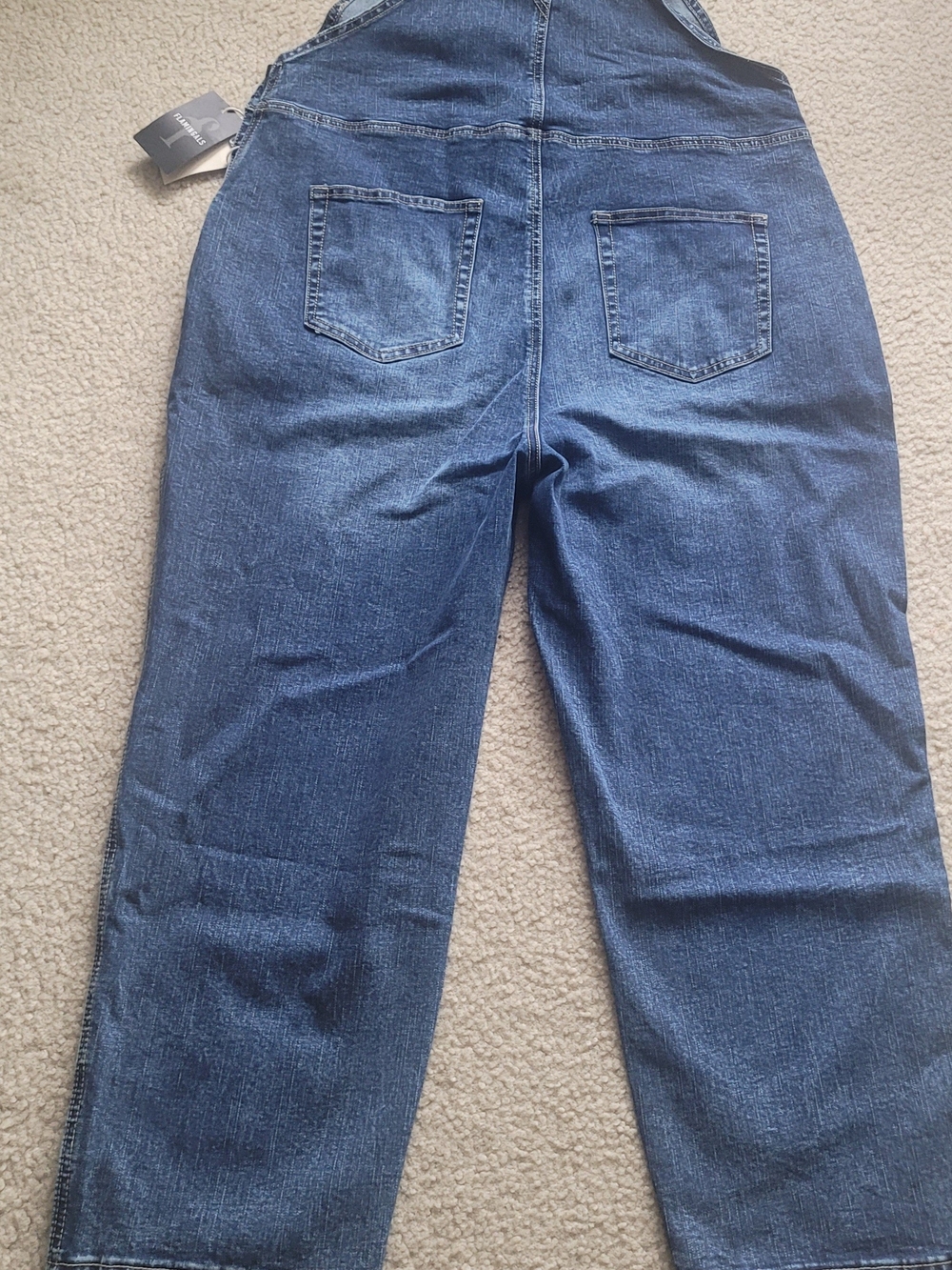 Size 2XL Flamingals Adjustable Buckle Denim Women Overalls - Picture 2 of 6